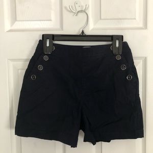 Navy shorts size 6